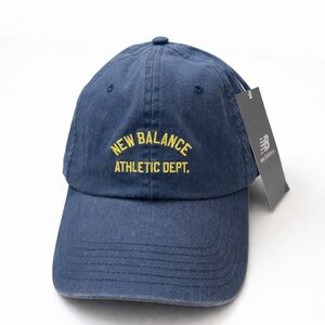 New Balance Athletic Department Hat Cap Strap Back Blue Cotton